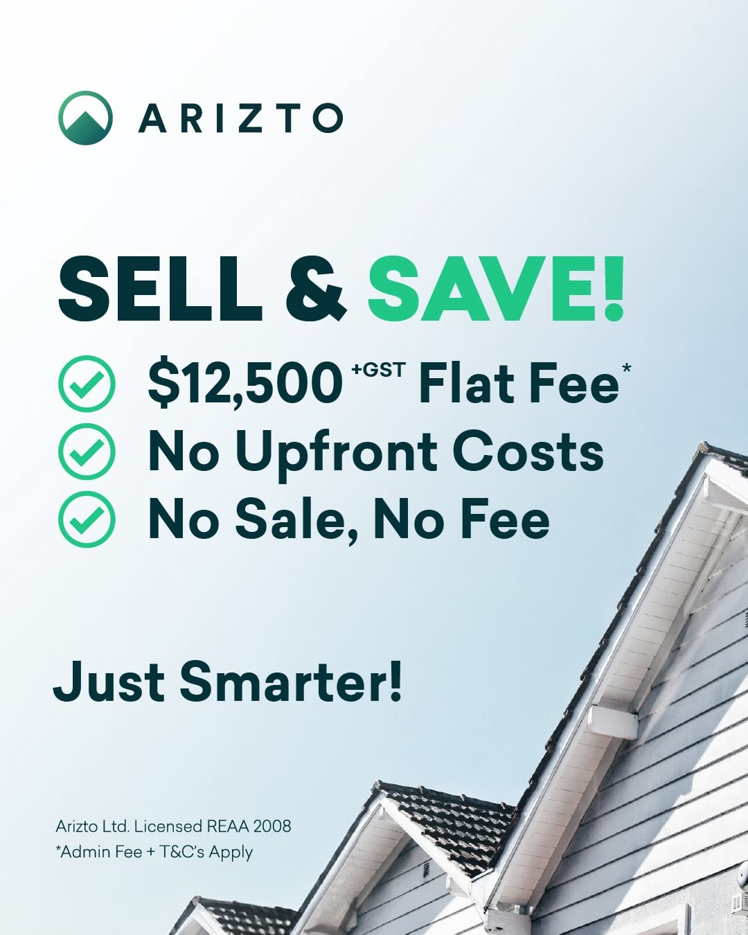 Arizto flat fee offer — Sell for just $12,500 + GST.* Sell with Kristian.